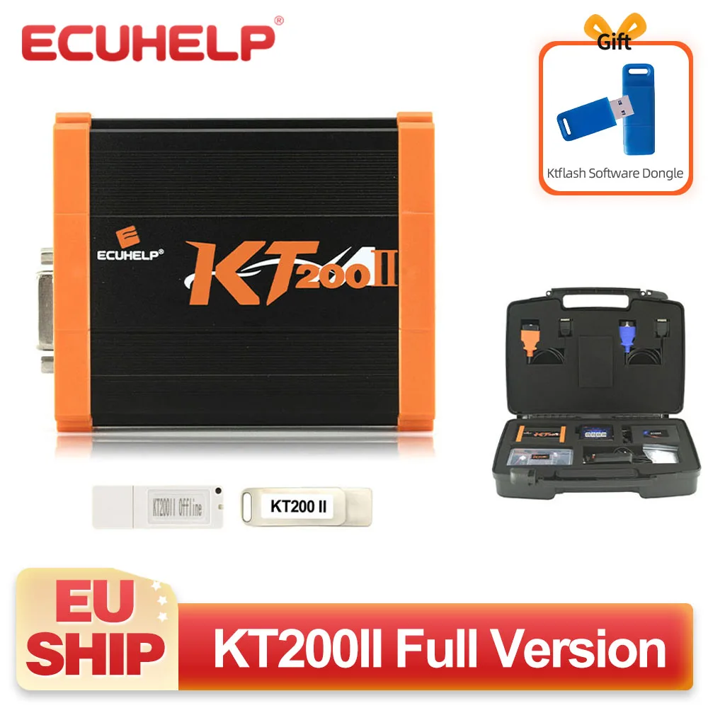 [Get a Free KTflash Dongle] ECUHELP KT200II ECU Programmer Full Version with Offline Workstation ECU Chip Tuning DTC OBD BOOT