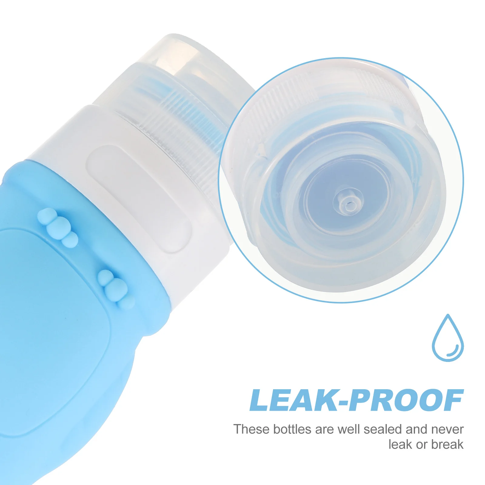 

2pcs 60Ml Owl Travel Bottles Silicone Refillable Portable Empty Bottles Leakproof Home Office Camping Business Travel