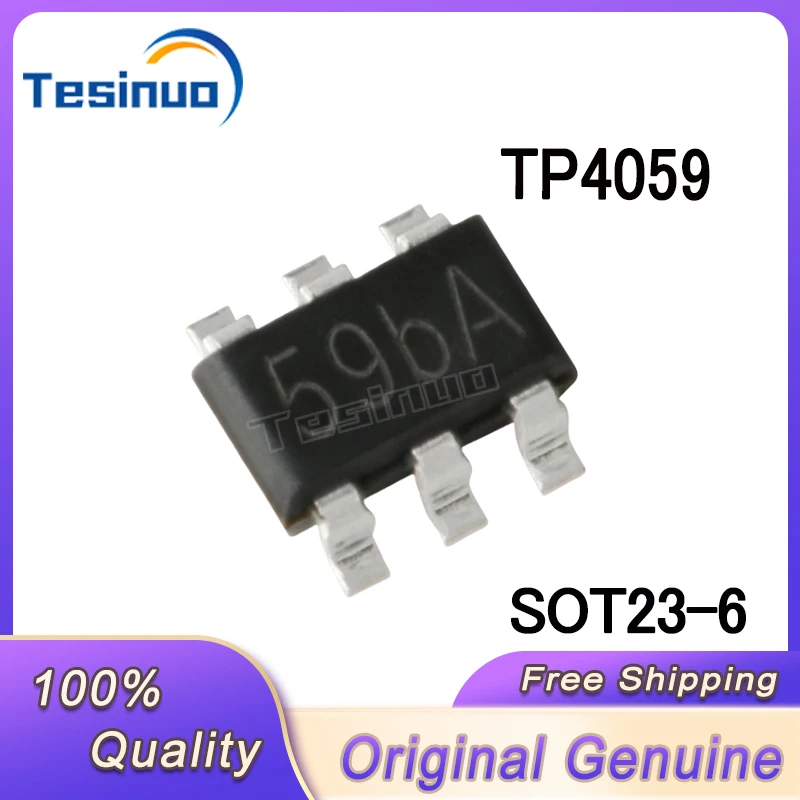 10/PCS New Original TP4059 SOT23-6 4.2V 600mA Single Linear Lithium Battery Charging Chip In Stock