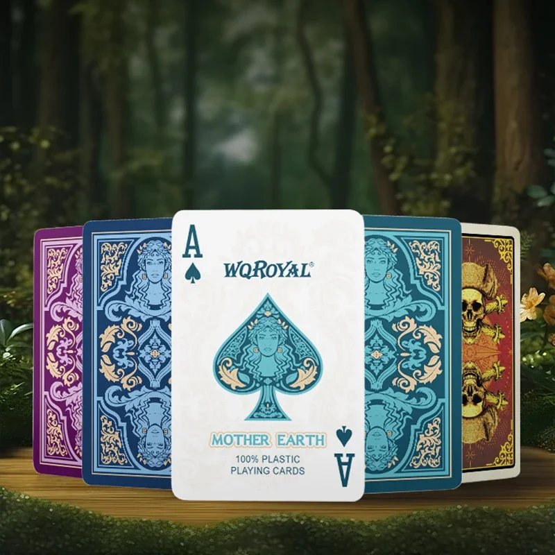 4 High-End personalized PVC plastic playing cards mother earth Gaia poker direct upscale chess and cards hotel 1 deck customized