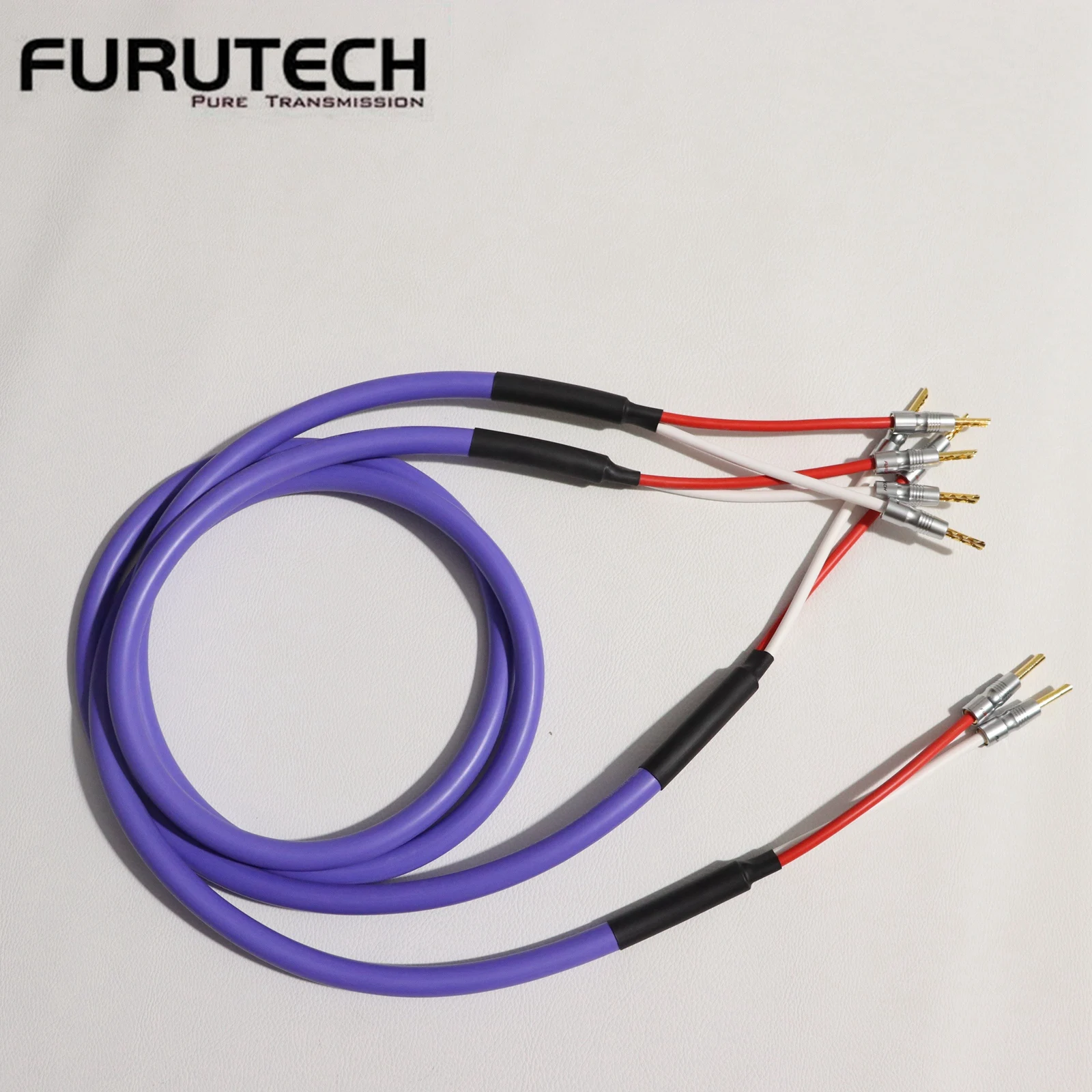 1 pair Furutech FS-α36 Alpha Flagship OCC Pure Copper Speaker Wire HiFi Upgrade audio amplifier cables with original banana plug