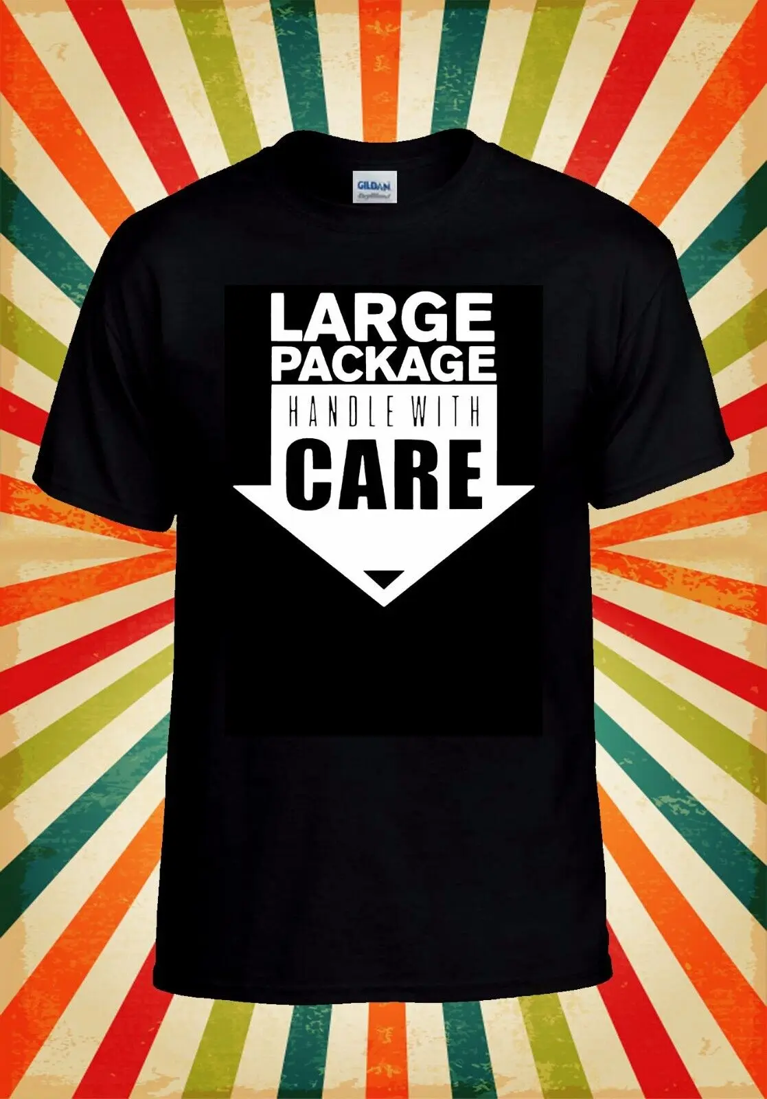 Large Package Handle With Care Direct Baseball T Shirt Top 3012