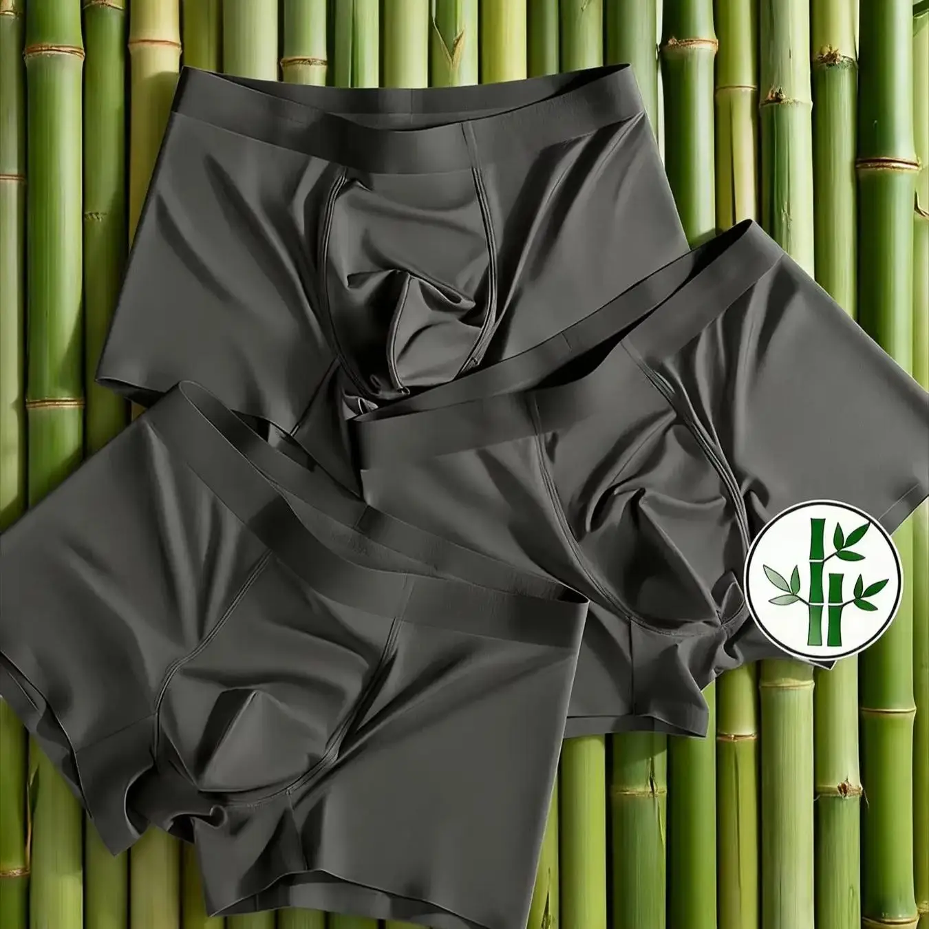 

3Pcs Men Boxer Bamboo Fiber Multipack Sexy Men's Black Boxer Classic Design Comfortflex Waistband Underwear Man Sports S-XXL