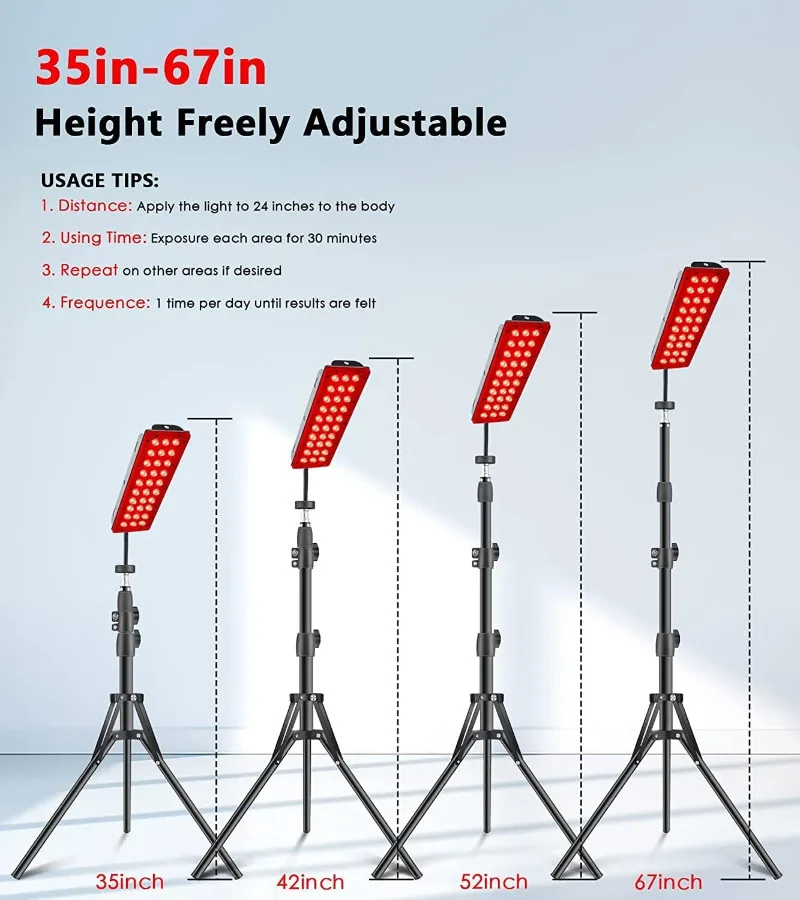 مصباح علاج بالضوء الأحمر لكامل الجسم جهاز إضاءة بالأشعة تحت الحمراء الوجه مصباح ليد آلام الجسم الإجهاد الإغاثة العناية اليومية بالبشرة 660nm 850nm #5