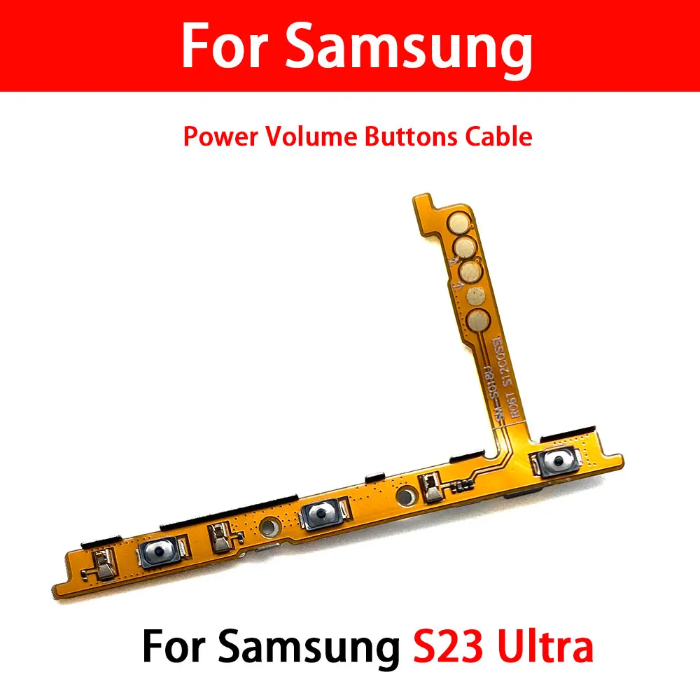 For Samsung S23 PLus S23 Ultra S23  Power On Off Volume Side Button Key Flex Cable Replacement Parts