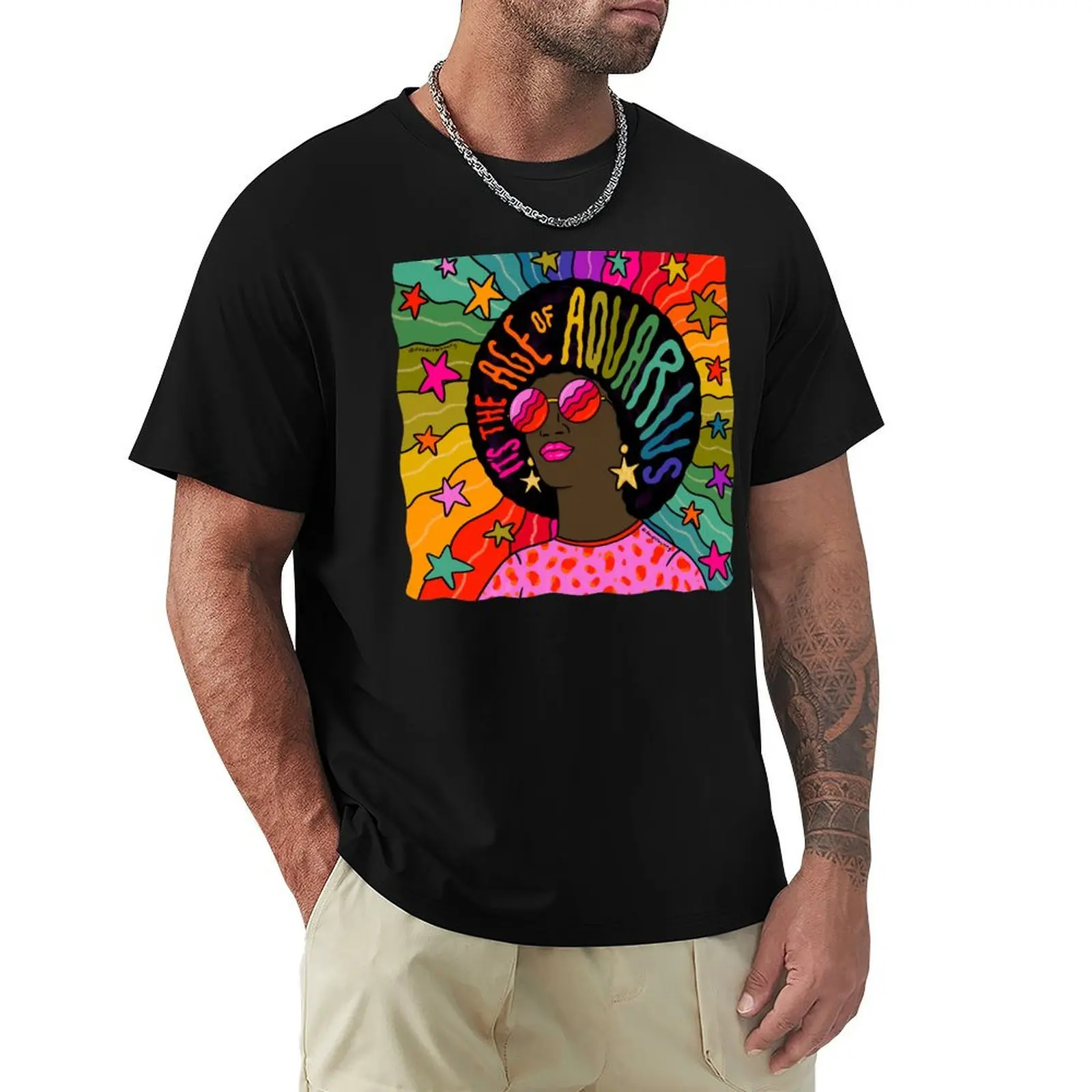 

Age of Aquarius T-Shirt valentines boutique clothes man t shirt kawaii clothes plus size men clothing
