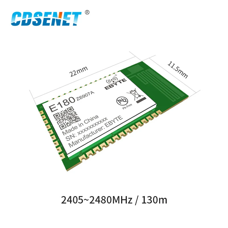 ZigBee 3.0 SoC 2.4GHz TLSR8269 ZigBee Module E180-Z6907A 7dBm 48MHz 32-bit MCU Wireless Transceiver Module for IoT Smart Home