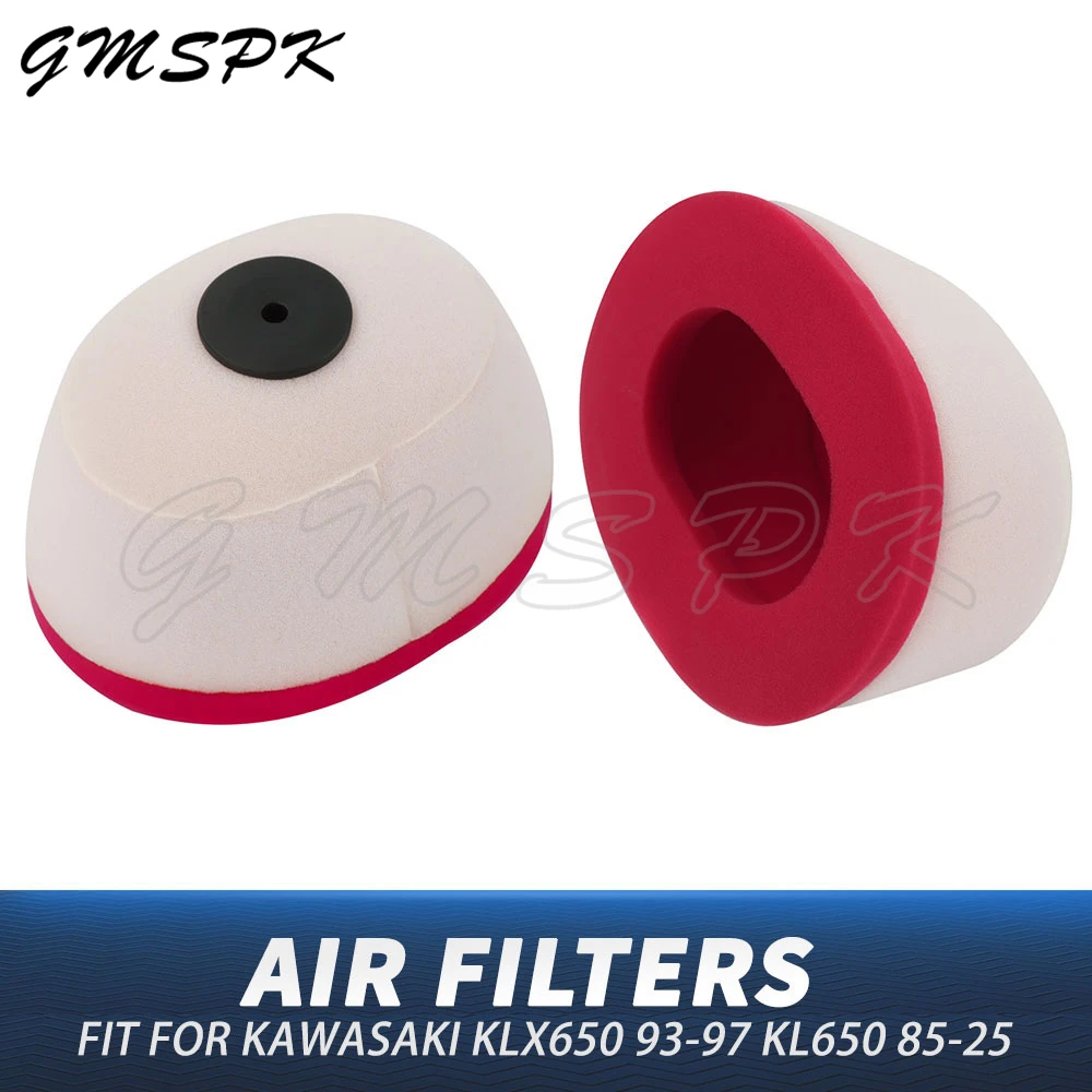 Motorcycle Air Filter Cleaner Fit for Kawasaki KLX650 C1-C5 93-97 KL650 KLR650 Adventure Camo Traveler 1987-2018 2022 2023