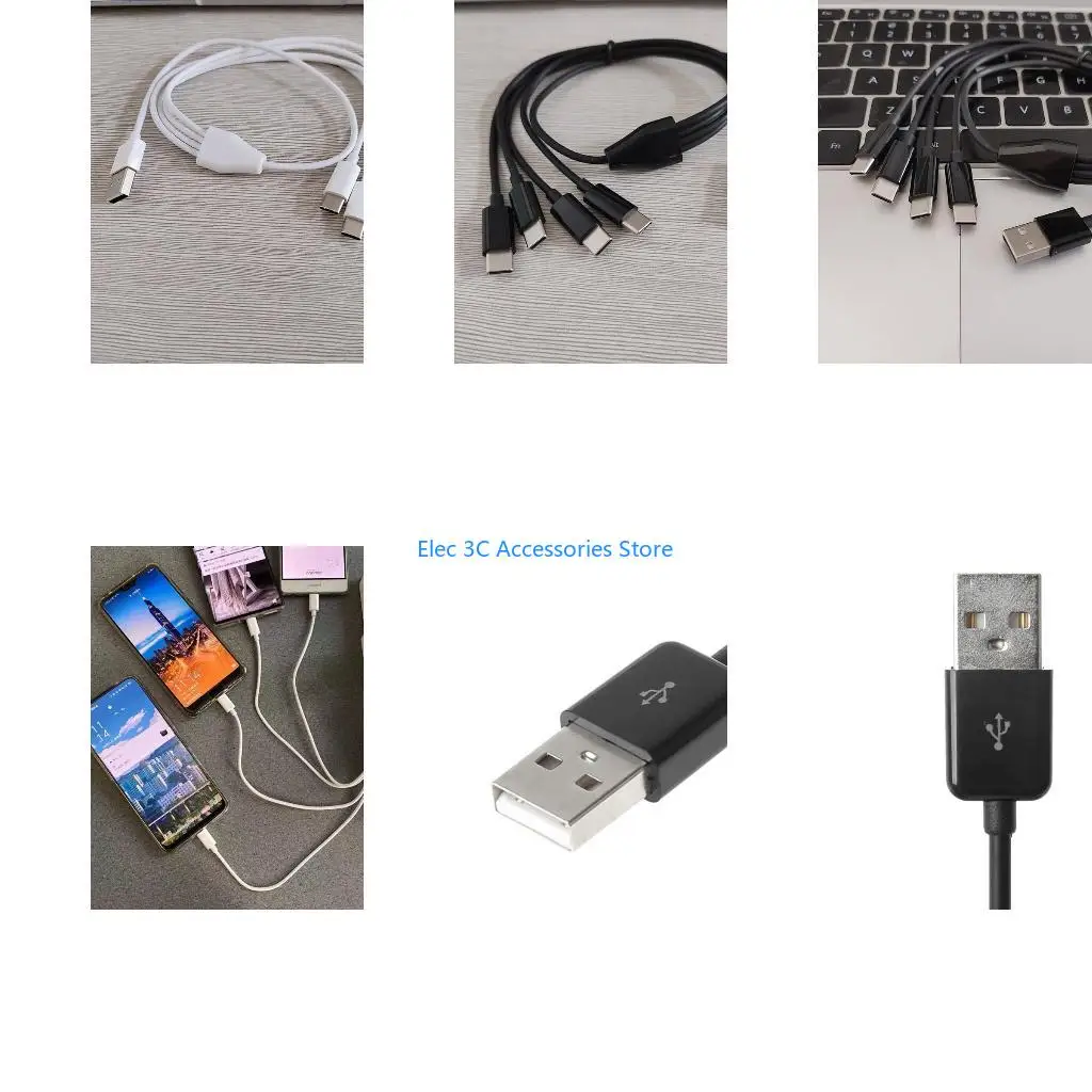 Y51A 4 in 1 Multi Charging Cable Type-C Multiple Cord Phone USB C Connector