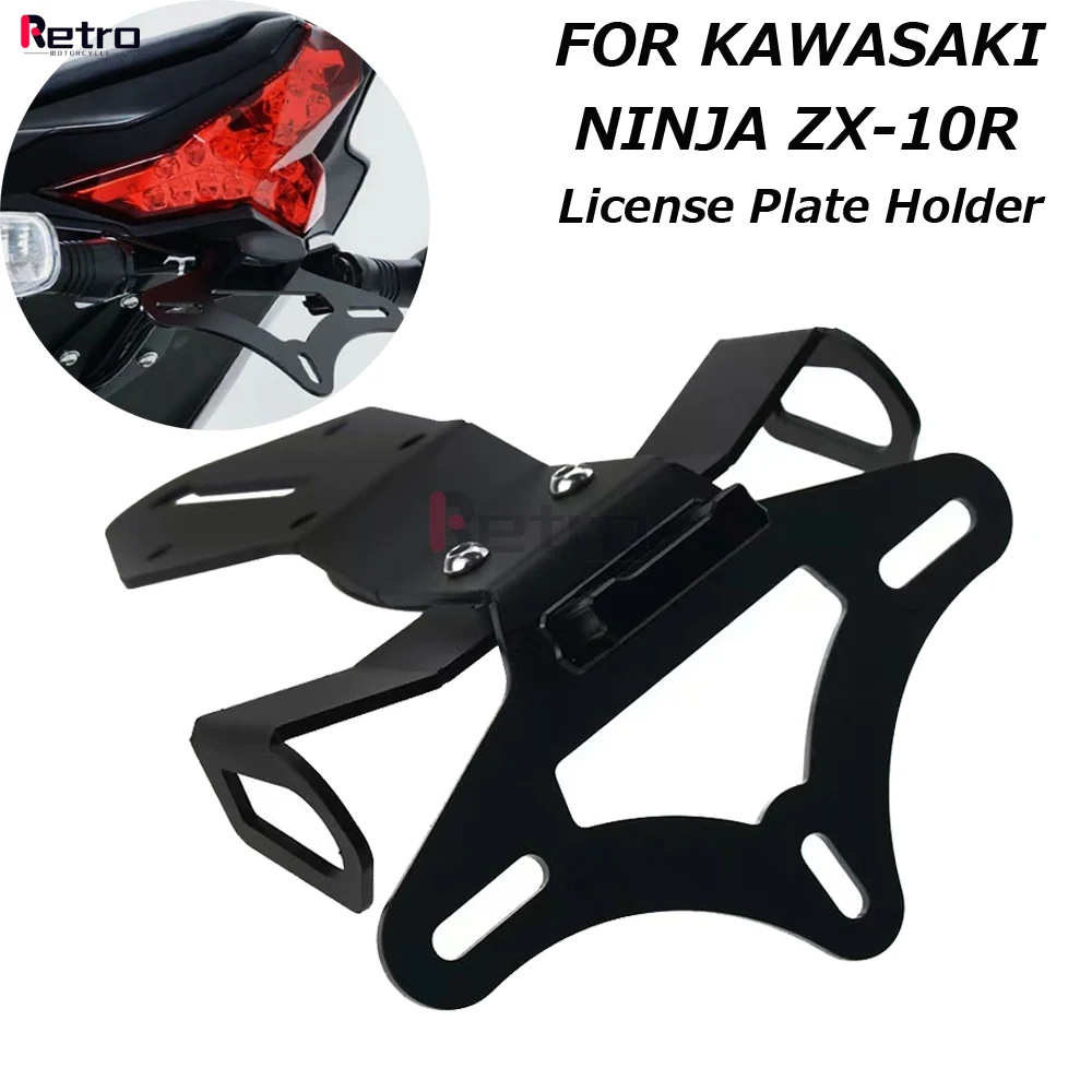 

License Plate Holder LED Light For KAWASAKI ZX-10R NINJA ZX10R 2016-2023 Motorcycle Accessories Tail Tidy Fender Eliminator