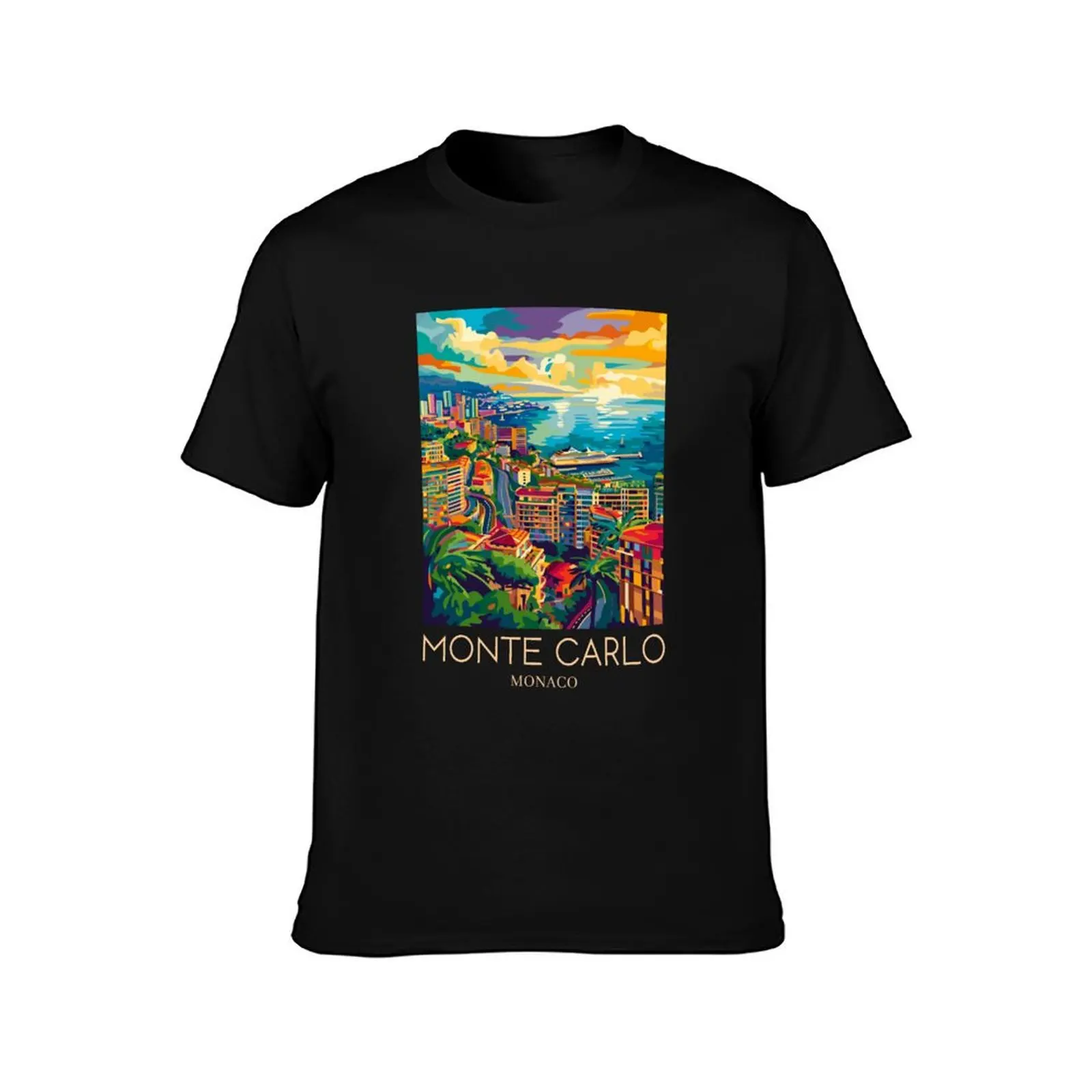Monte Carlo - Monaco T-Shirt Fashion Simple Casual Tee Shirt T-Shirt