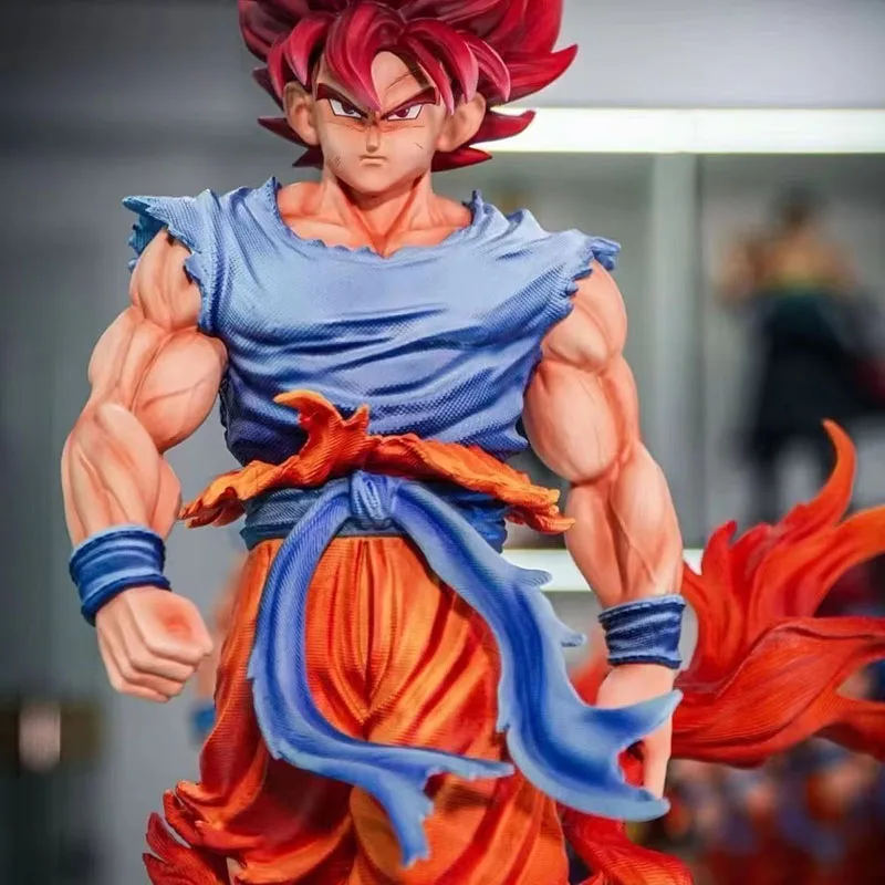 

In Stock Genuine Jt Statue Dragon Ball Z Son Goku Figure Goku Blue Jt Led Base Super Saiyan Action Figures Collection Model
