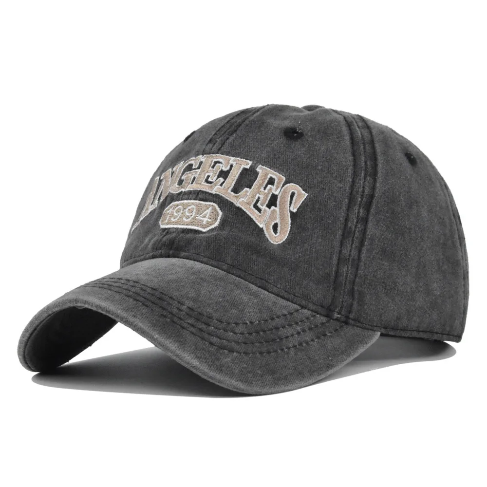 

Washed Cotton Golf Dad Hat Angeles 3D Baseball Embroidered Outdoor Headwear Washed Vintage Sun Hat