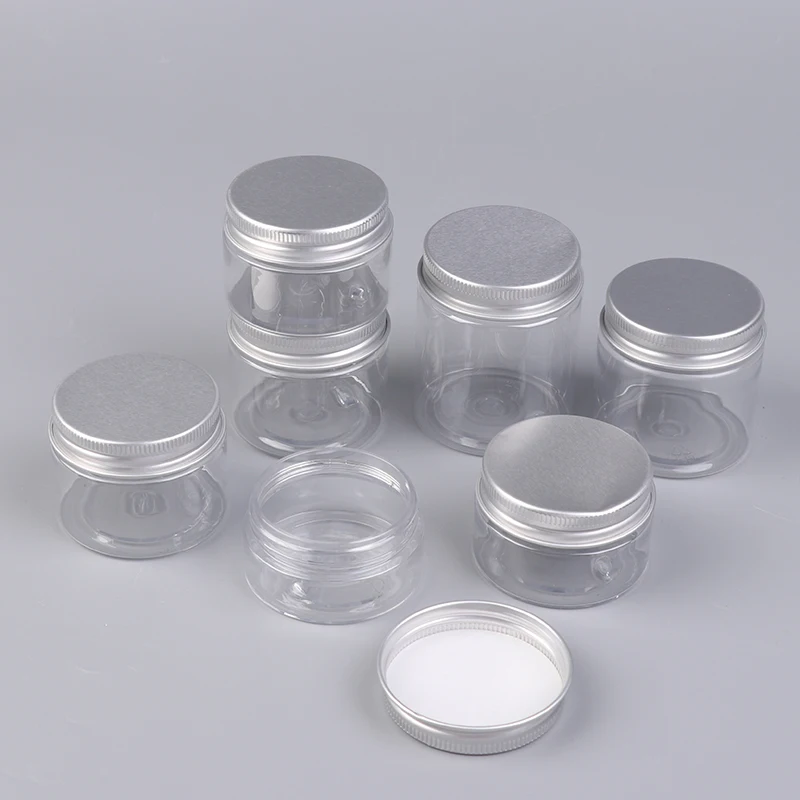 Empty Plastic Cosmetic Makeup Jar Pots Transparent Sample Bottles Eyeshadow Cream Lip Balm Container