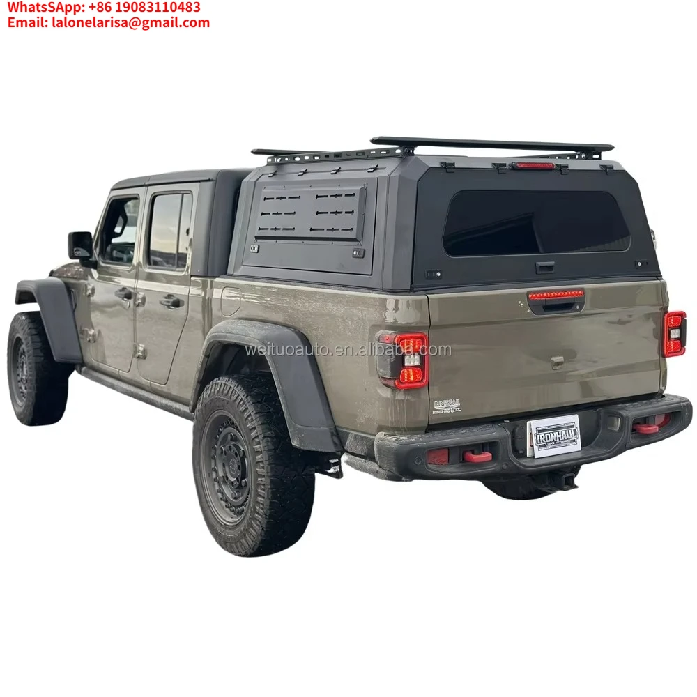 AstronautJeep Gladiator Pickup Truck Canopy F150 Tonneau Cover Leakproof Anti-Rusted Topper Camper Customized 4X4 Hardtop Canopy