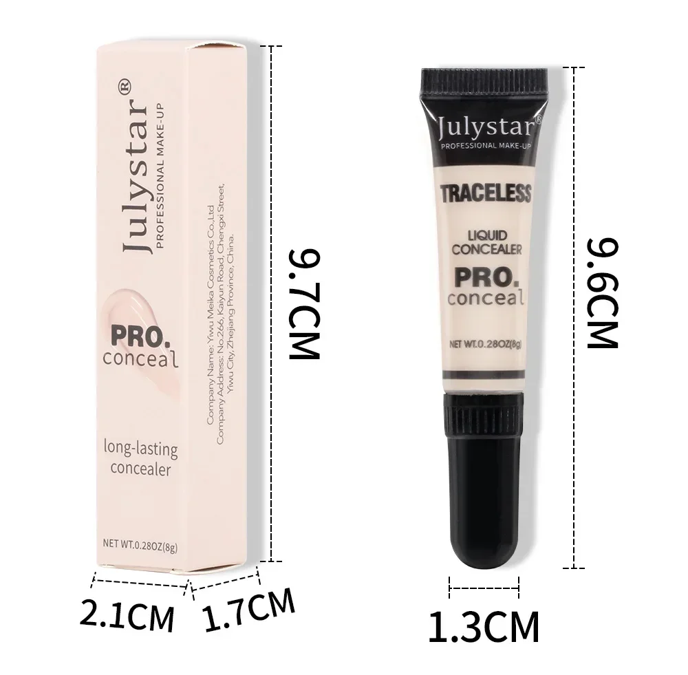 Base líquida para maquillaje, crema correctora completa, resistente al agua, ilumina y blanquea las ojeras, cosmética mate