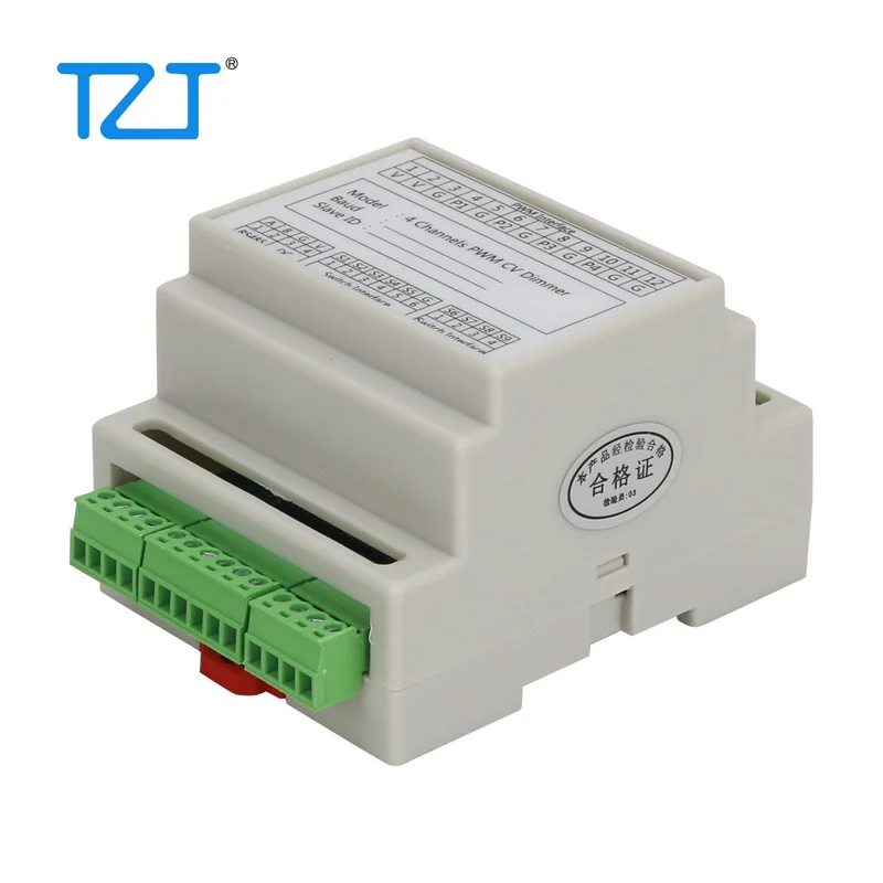 TZT RS485 Modbus 4-Channel Constant Voltage PWM Module for LED Dimming Smart Home RGBW Lamp Control