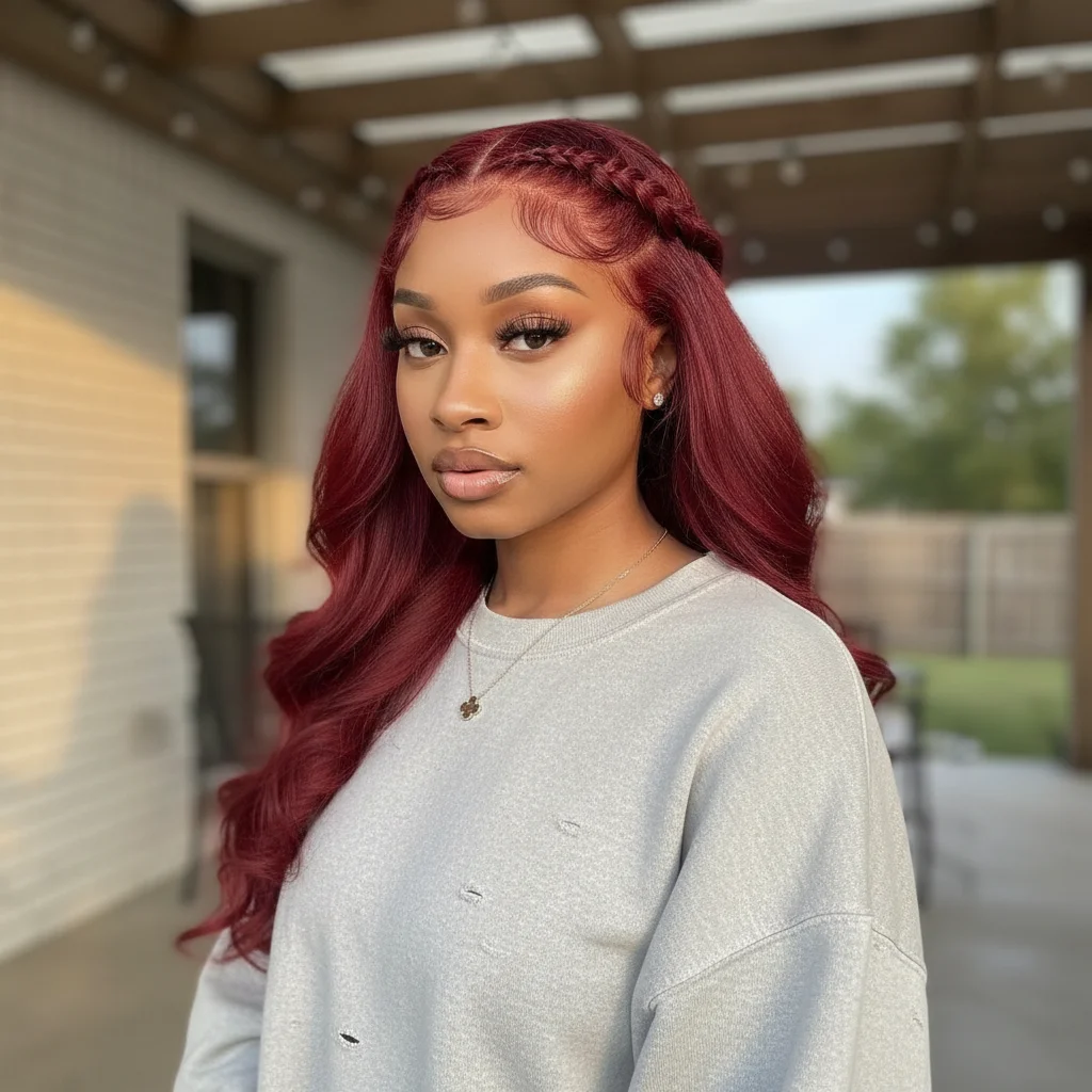 

Бордовый 99J Объемная волна Кружева 13x6 HD Передние парики Человеческие волосы Предварительно выщипанные с детскими волосами 13x4 Парики фронта шнурка для чернокожих женщин