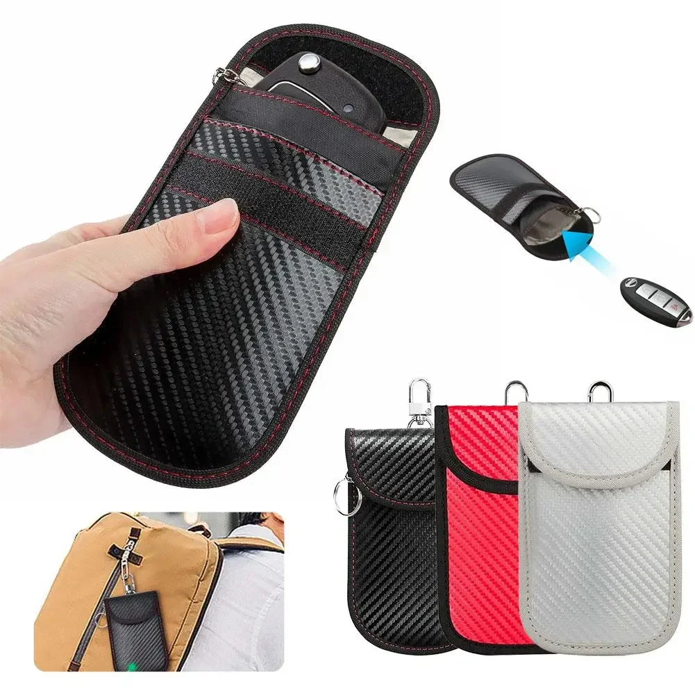 New Auto Key Fob Protector Premium Car Signal Blocking Pouch Secure Faraday Bag for Car Key Fob Anti-Theft Case