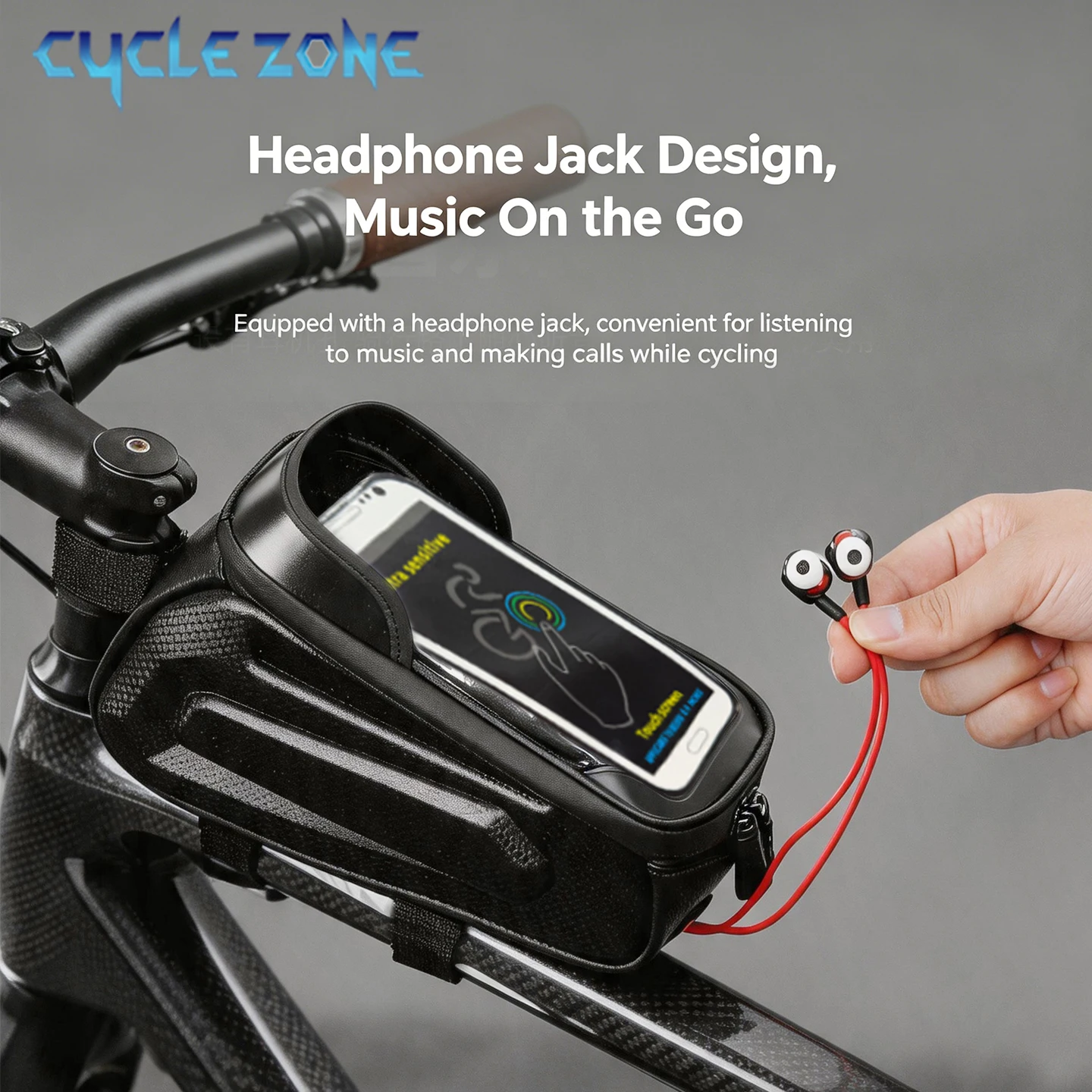 Bike Top Tube Bag Bicycle Fram - Phone Zone Accessories & Repair Photos ulasan dan harga