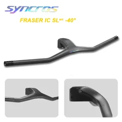 SYNCROS-Integrated Cockpit Handlebar with Stem, MTB Handlebar, FRASER IC, SL, WC, Road Frame, Carbon Fibre, 40 Degree Bike Parts