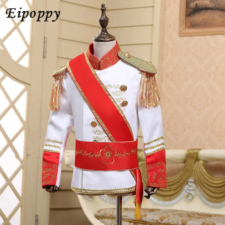 فستان جيش المحكمة الأوروبي للأطفال ، زي أداء وسيم ، بدلة أولاد