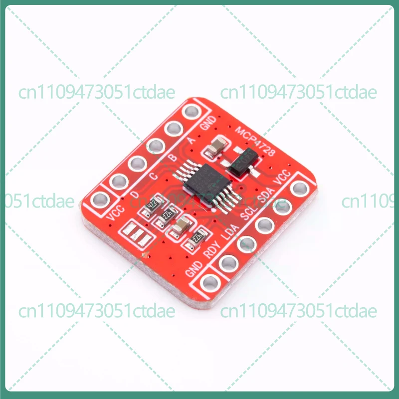 1-5pcs For MCP4728 12Bit 4 Channel DAC Module I2C Digital To Analog Converter Voltage Output MCU Signal Generation Board