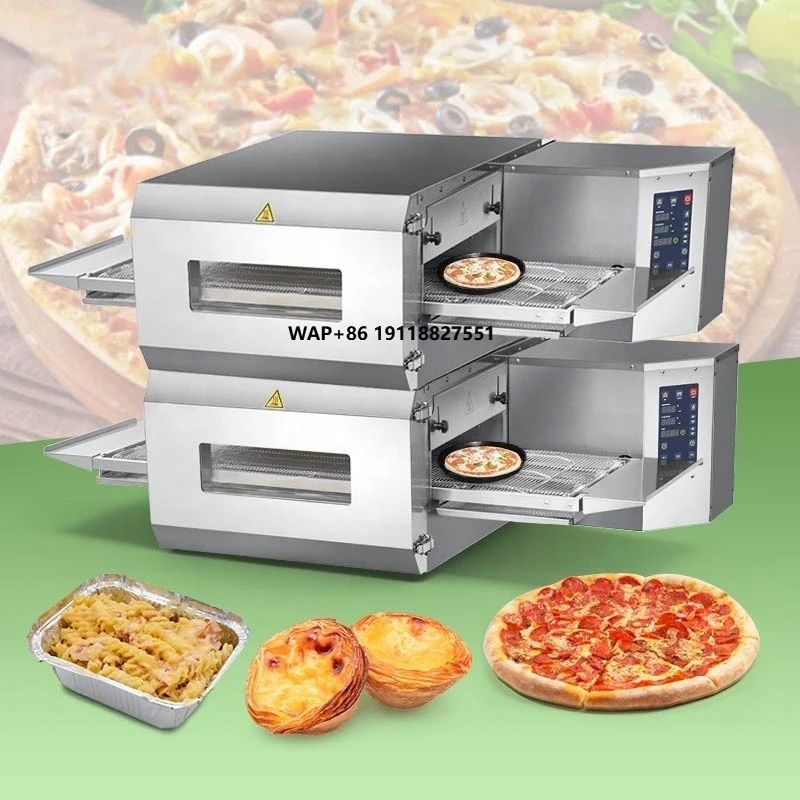 

Chain Triple Conveyor Oven Pizza Meat Coal Gas Bakery Horno De Cadena De Correa Para Pizza Comercial