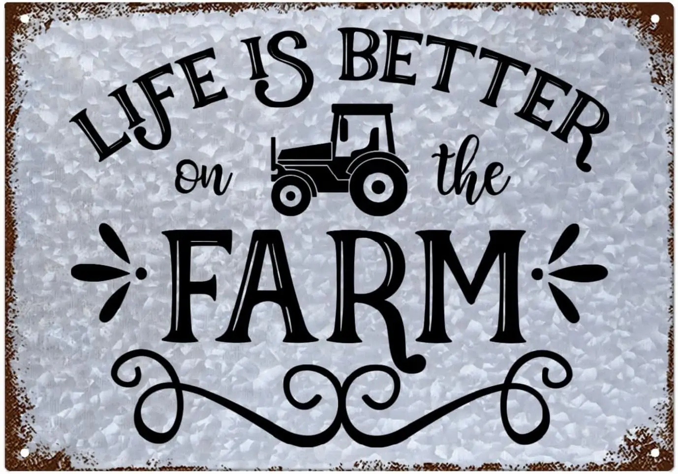 Life Is Better On The Farm Sign Vintage Funny Signs For Beach Decor Sign 10x14 Inch Metal Wall Art Poster Galvanized Decor  sign