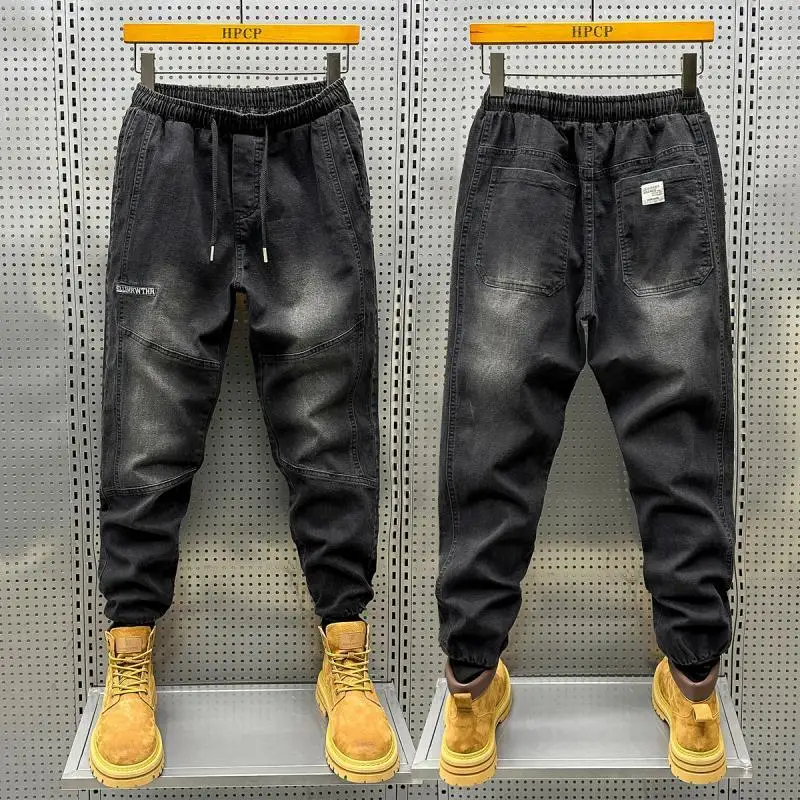 

Мужская одежда, белые джинсы в стиле ретро, осенние брендовые красивые брюки, облегающие ковбойские леггинсы, брюки, джинсы-карго для мужчин