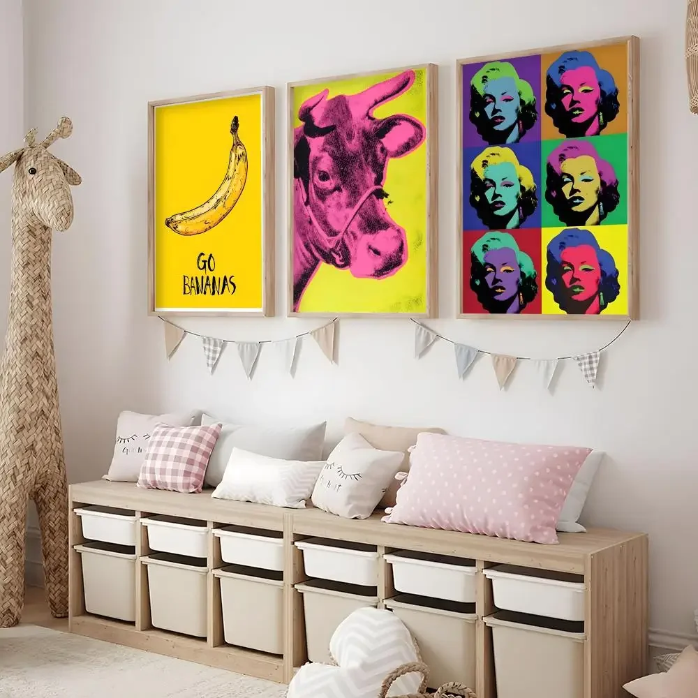 Canvas Sunset Banana Tomato Soup A_andy W_warhol Pop Art Poster Wall Art Printing Waterproof Home Living Bed Room Bar Aesthetic view 5