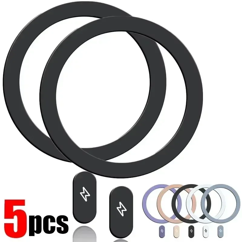 

1/5PCS Magnetic Sticker Metal Ring for Magsafe Wireless Charging Circle Charge Disk Magnet Stickers For iPhone 17 15 16 Pro Max