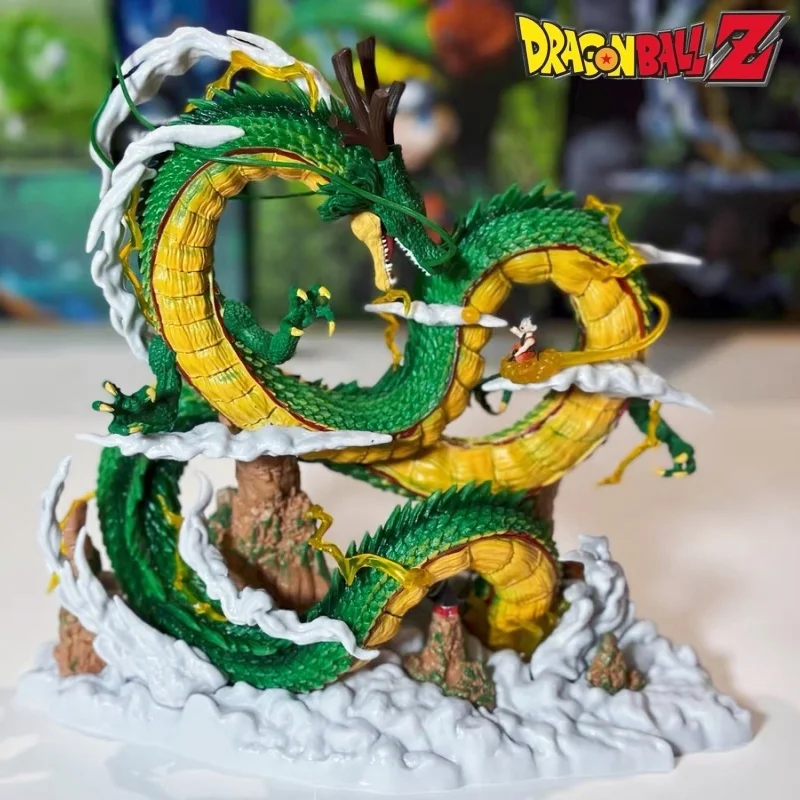 22cm Dragon Ball Z Shenron i syn Goku figurki Anime Dbz figurka Pvc lalka Model kolekcja Ornament dekoracyjny zabawka prezent