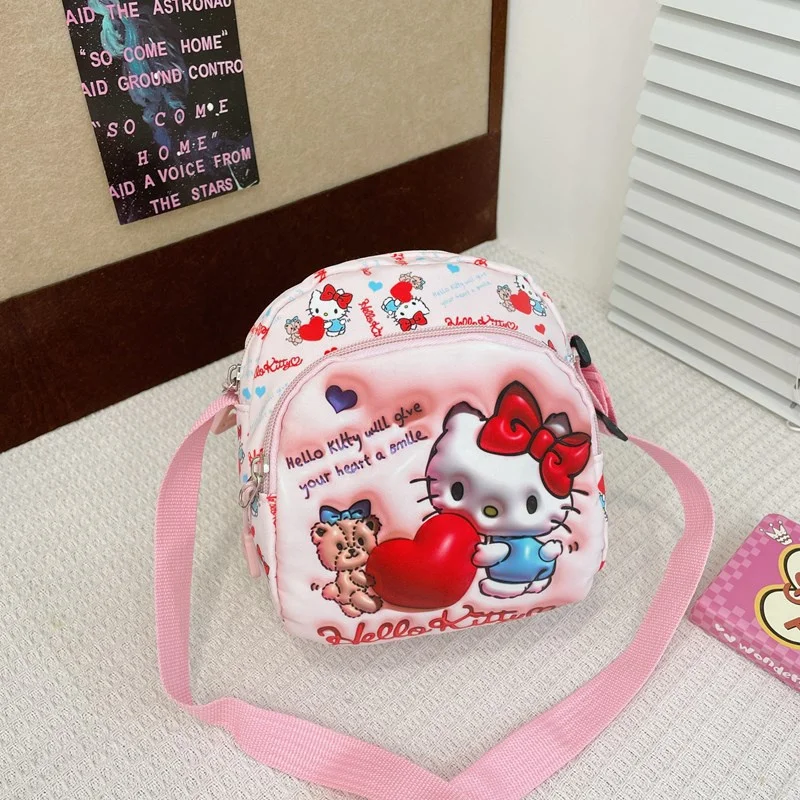 Sanrio Kuromi Melody Cinnamoroll Kitty estuche para lápices, monedero lindo, bolsa para bolígrafos de papelería, suministros escolares, 6 piezas por lote