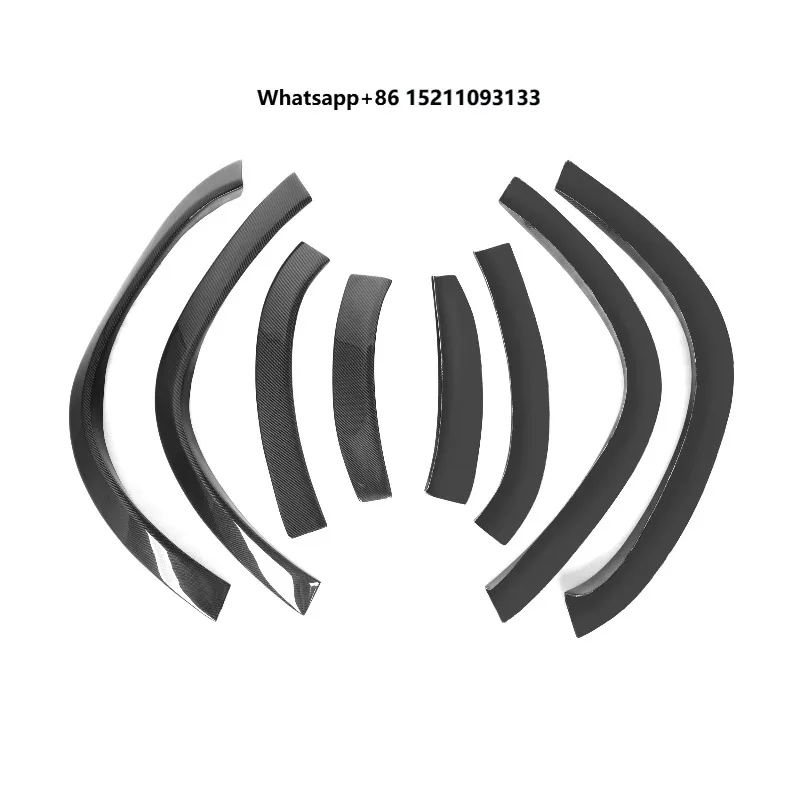 8 PCS Car Carbon Fiber Wheel Eyebrow  B Style  for  GLS63 X167 2020-2023 Glossy Wheel Arches