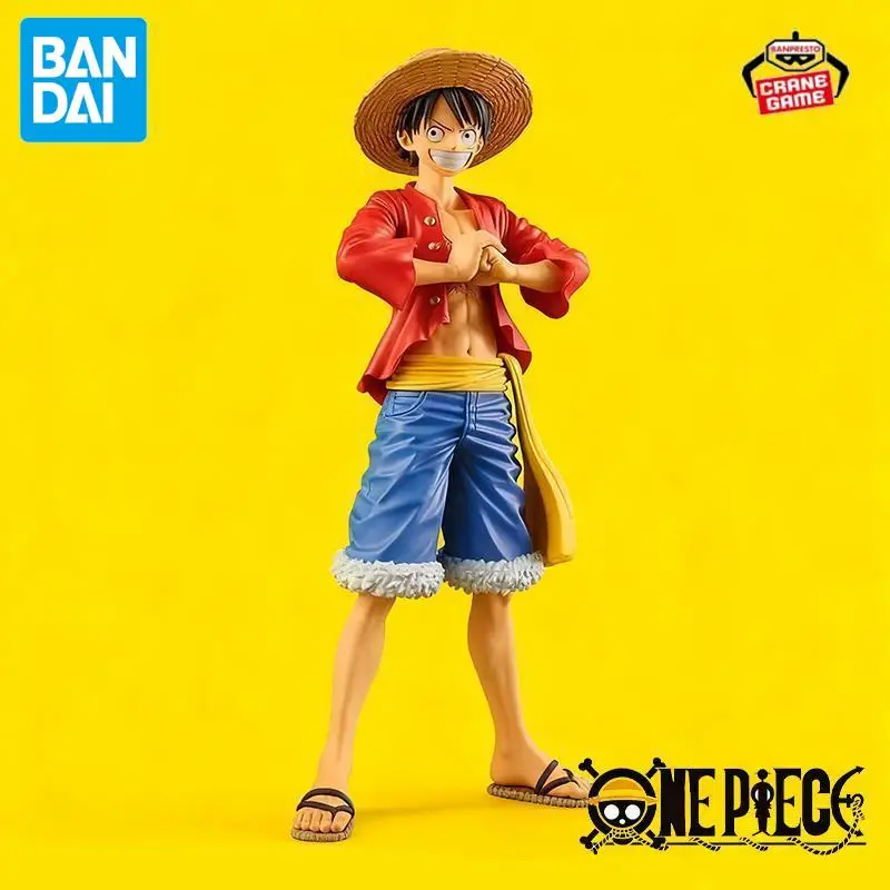 بانداي الأصلي بانبريستو قطعة واحدة لوفي عمل أرقام في المخزون أنيمي نموذج التماثيل البلاستيكية الكرتون دمى الاطفال اللعب هدايا المهرجان