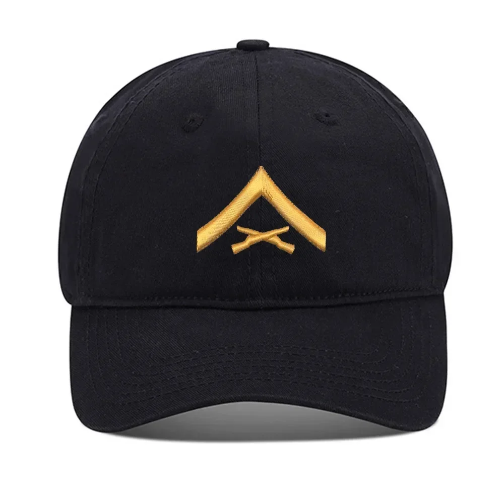 Lyprerazy Baseball Hat Army Lance Corporal Unisex Embroidery Baseball Cap Washed Cotton Embroidered Adjustable Cap