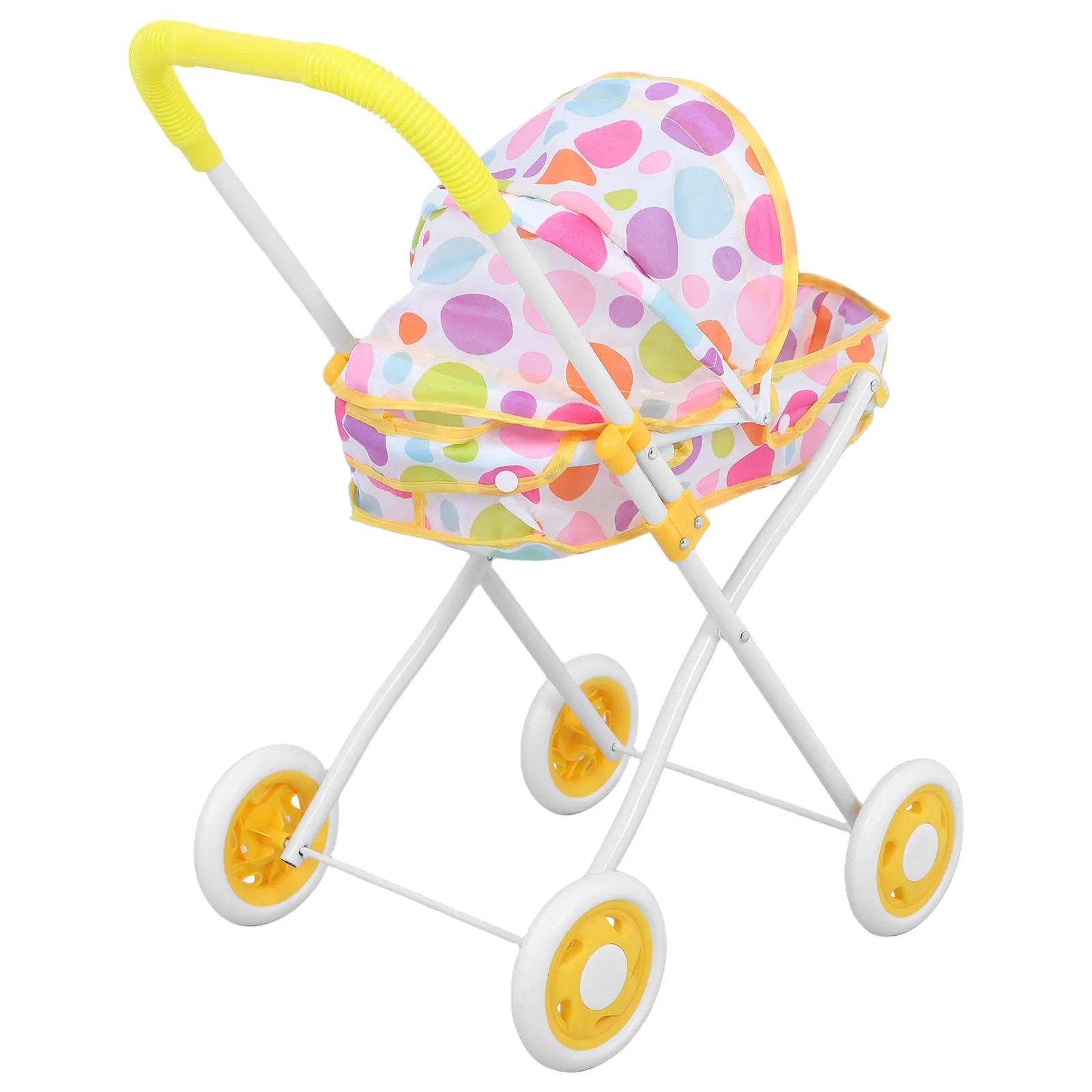 baby-stroller-mini-pram-carriage-spacious-foldable-pretend-play-accessories-for-girls-toddler-stroller-pram