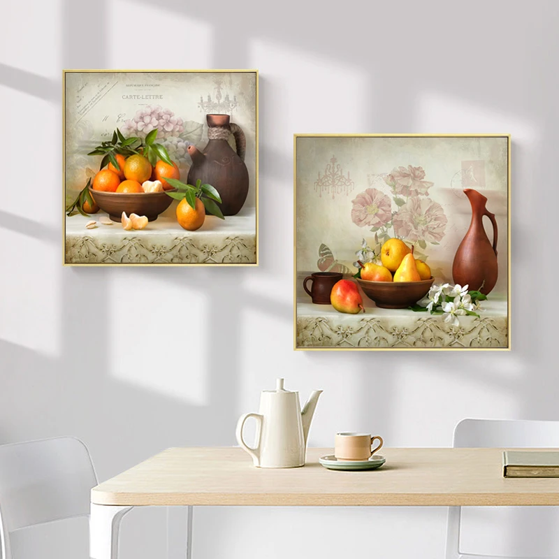 Kitchen Wall Art Decor Painting Classic Still Life Pictures Oranges Photography Posters Print on Canvas HomeDecoration No Frame