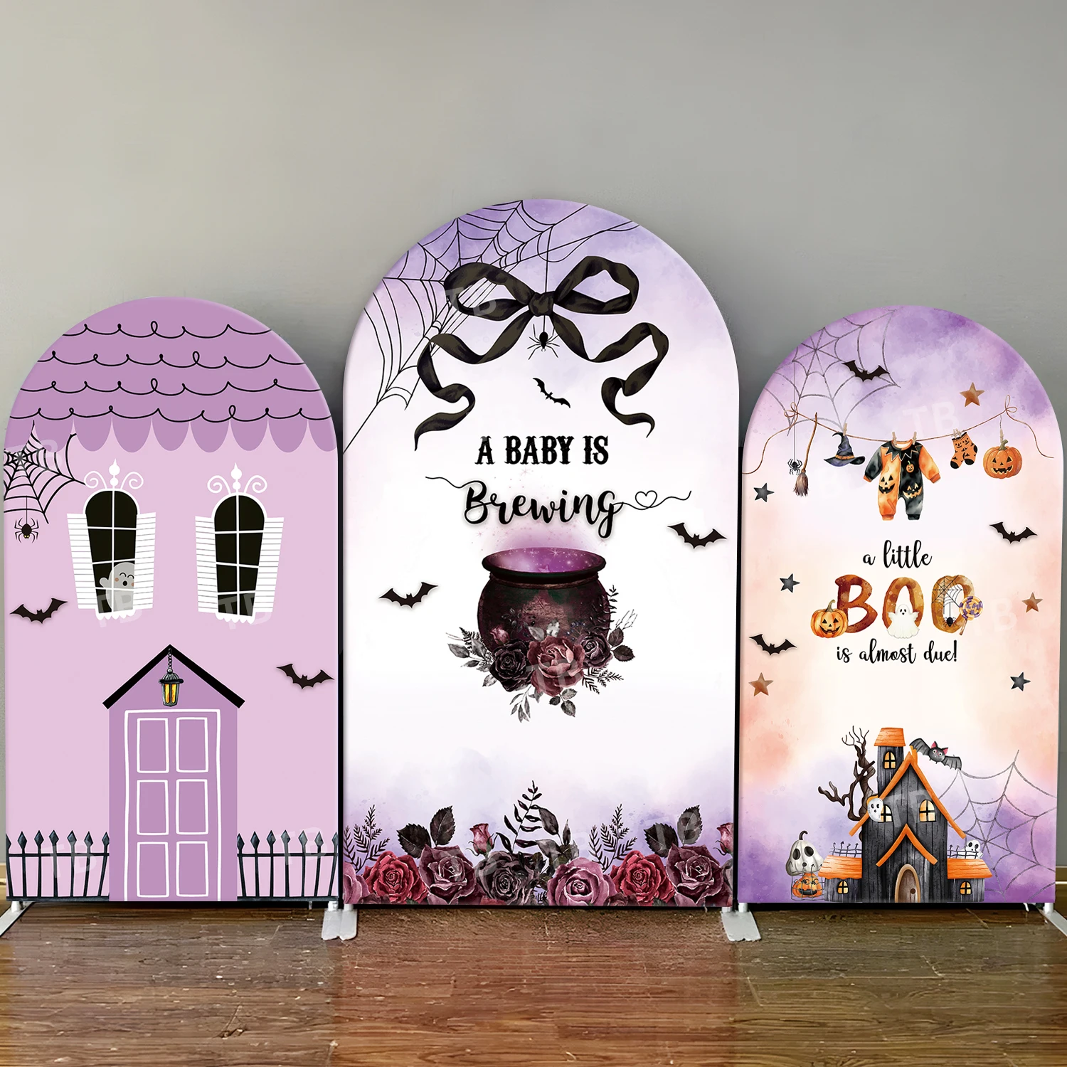 

Baby Shower Arch Backdrop Cover Halloween Newborn Kids Birthday Party Photography Background Wall Decortion Props Elastic Fabric