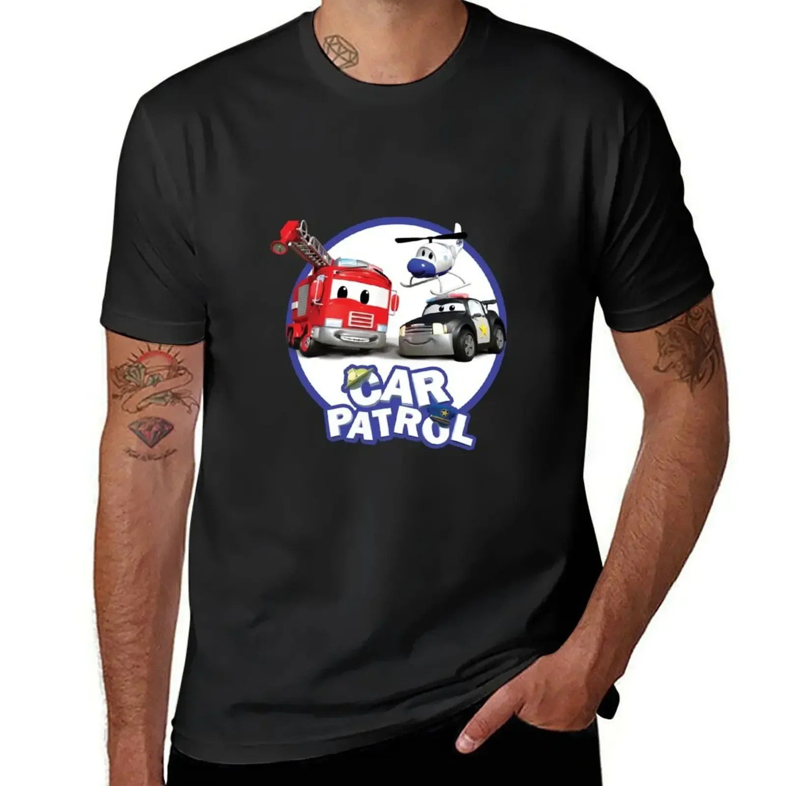 

Car Patrol of Car City T-Shirt vintage summer tops man t shirt t shirts for men cotton