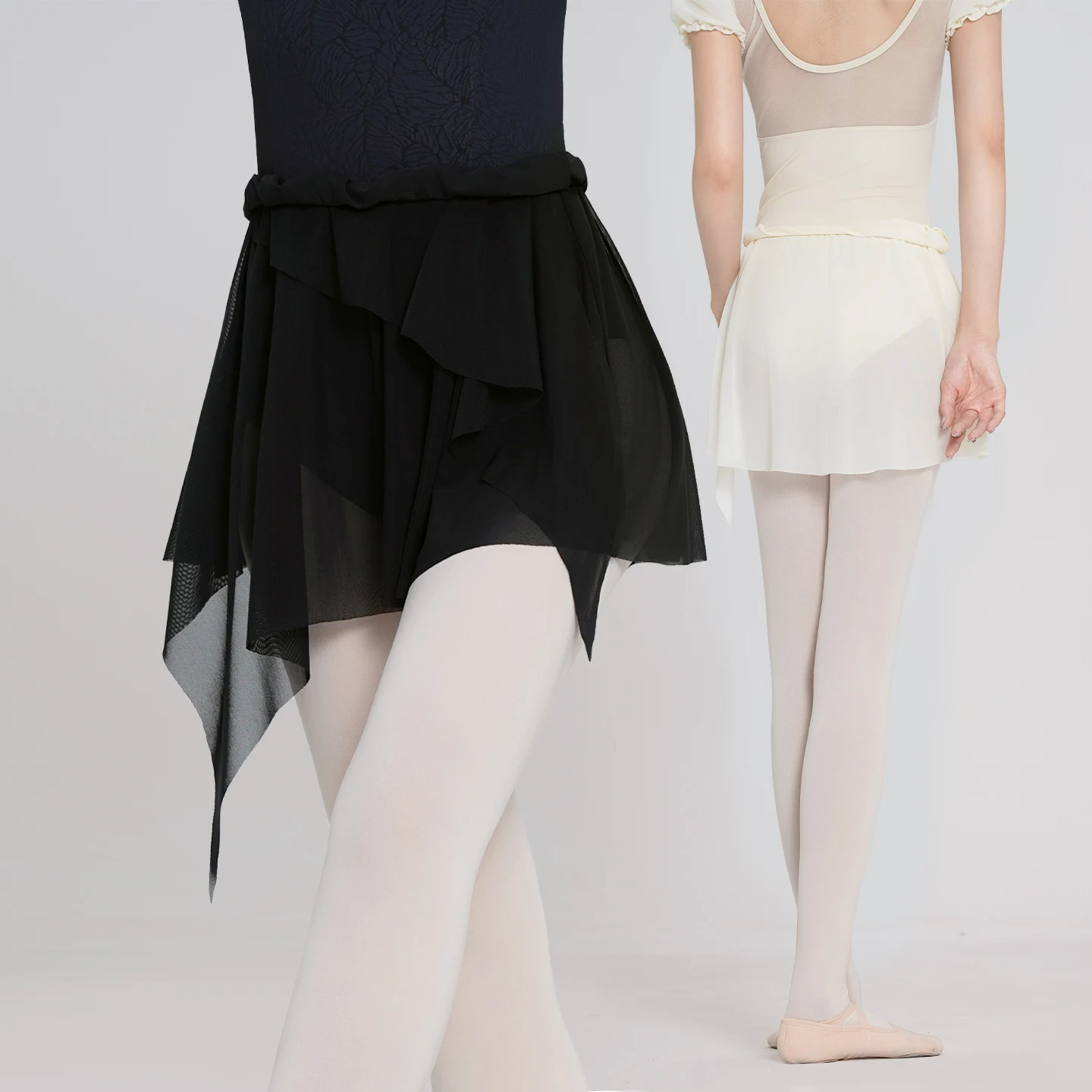 Women Ballet Skirt Irregular Gauze Skirt Short Ballet Tutu Skate Skirt Soft Mesh Skirt Adult Ballerina Dancing Tulle Skirts