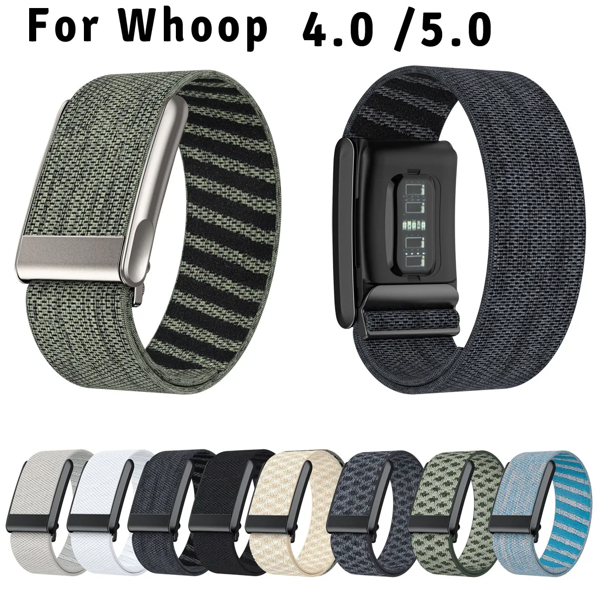 Replacement Elastic Fabric Watch Strap for Whoop Strap 5.0 Wrist Bracelet Nylon Watch Band for Whoop 4.0 Wristband Belt