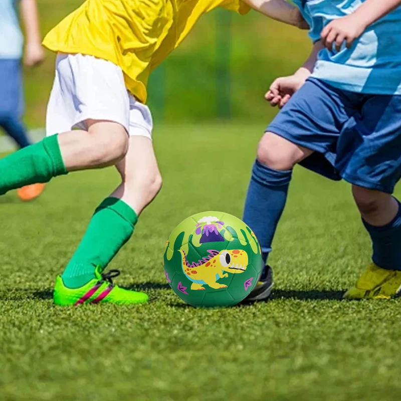 Graffiti dibujos animados dinosaurio fútbol entrenamiento para niños resistente al desgaste fútbol juvenil Unión en caliente entrenamiento fútbol