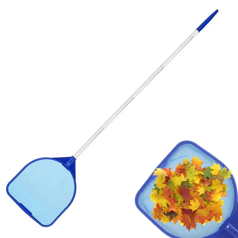 

Summer Pool Skimmer Net Pond Skimmer Net With 17-41in Retractable Pole Leaf Removal Garden Pond Professional Cleaning Tools