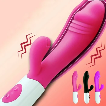 Dildo vibratori giocattoli del sesso per le donne Dildo G Spot stimolatore del clitoride vibratore in Silicone rosa uovo vibrante per adulti femminile