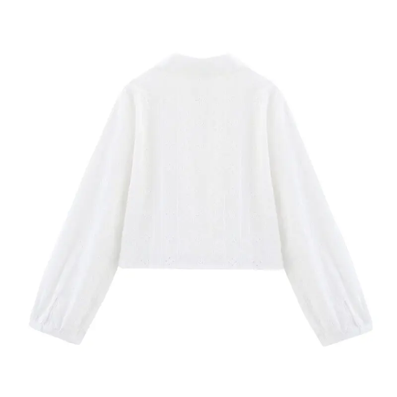 Nouvel été 2025 femmes coton brodé évider col Faion ort irt polyvalent coupe ample longue longueur Sve ort