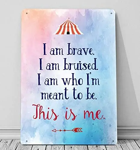 The Greatest Showman This is Me. Watercolor Style Country Retro Retro Chic Metal tin logo Garage Retro Garden House wall trim 30