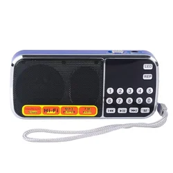 L-088 Portable HIFI Mini Speaker MP3 Audio Player Flashlight Amplifier Micro SD TF FM Radio