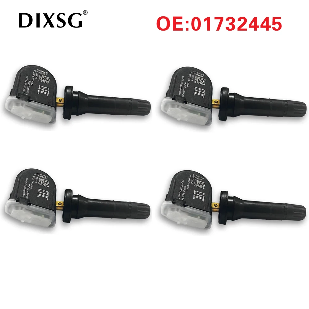 Sistema de Monitoramento de Pressão do Pneu do Carro, Sensor TPMS, 01732445, 433Mhz, Geely GSE, Atlas, Tugella, 4Pcs